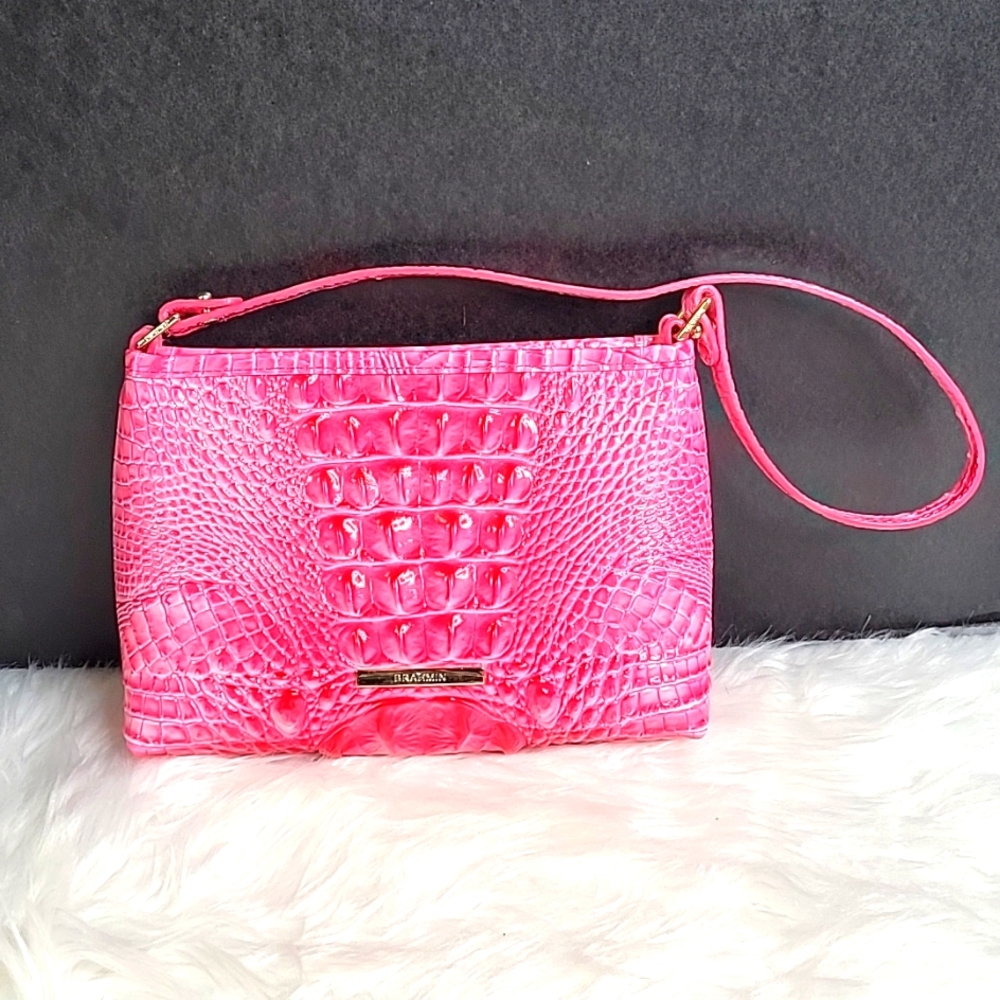BRAHMIN Lorelei Pink Cosmo Melbourne Shoulder Purse